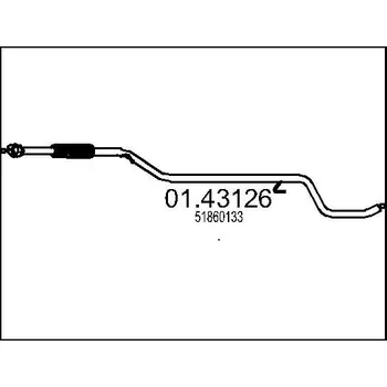 Auto-moto Výfuková trubka MTS 01.43126