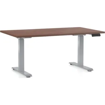 Kreslicí stůl Výškově nastavitelný stůl OfficeTech D, 120 x 80 cm - šedá podnož Barva: Ořech + doprava ZDARMA