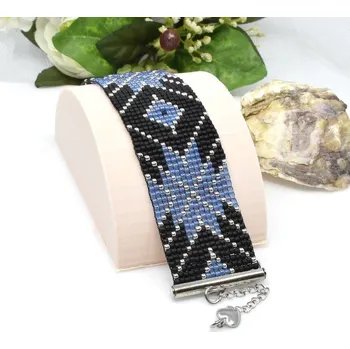 Náramek Mijabijoux Masivní modrý náramek MB00465