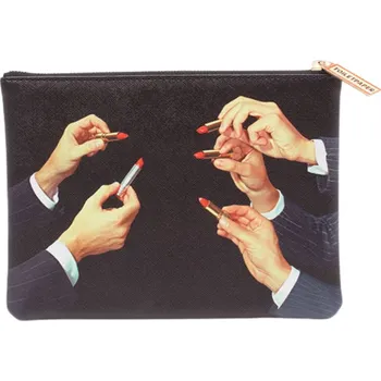 Kosmetická taška Taštička TOILETPAPER LIPSTICKS Seletti 21 x 15,5 cm černá