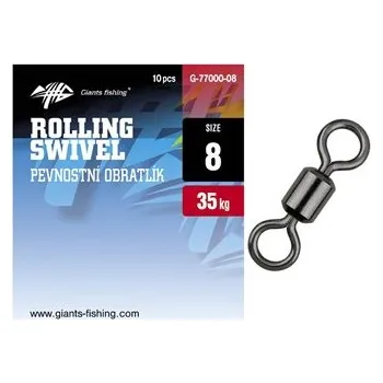Giants fishing Pevnostní obratlík Rolling Swivel 10ks|vel.08 (35kg)