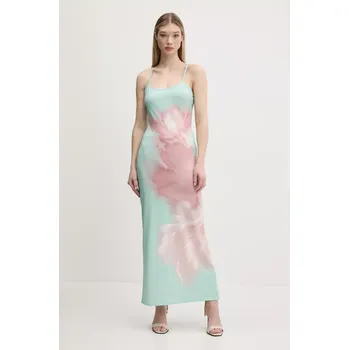 Dámské šaty Šaty Desigual LYON zelená barva, maxi, 25SWVK44 07X, vel. XL