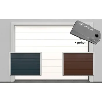Garážová vrata Sekční garážová vrata DIY S POHONEM do šířky 3500 mm - standardní barvy výšky 2030 mm