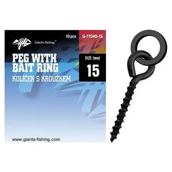 Giants fishing Kolíček s očkem Pegs with Bait Rings 10ks|15+3,7mm
