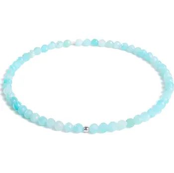 Náramek 4U Dámský náramek s přírodním amazonitem a stříbrnou kuličkou