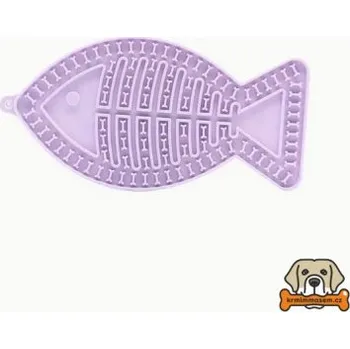 Miska pro psa Lízací podložka rybička s přísavkami - fialová KRMIMMASEM.CZ TEKM16