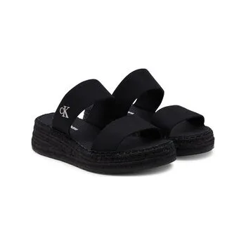 Pánské džíny Calvin Klein Jeans Espadrilky Sporty Rope Mg Lth Webbing YW0YW01704 Černá 39