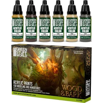Speciální výtvarná barva Green Stuff World Paint Set - WOOD n BARK (Green Stuff World)