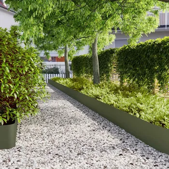 Plotovka vidaXL Travní lemy 20 ks 25x103 cm [860175] Barva: Olivově zelená