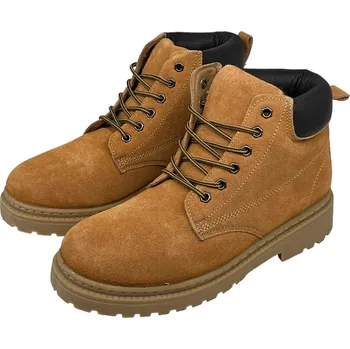 Těžké boty Sport Pánské béžové vyšší pracovní boty farmářky na šněrování Béžová, 46