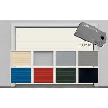 Garážová vrata Sekční garážová vrata DIY S POHONEM do šířky 2375 mm - nestandardní barva výšky 2030 mm