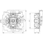 Ovládač (tlačítko) řazení 6/0, 6/0So, kolébkový bezšroubový ABB 3559-A86345