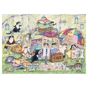 Puzzle Puzzle Život bláznivých koček 1000 dílků