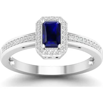 Prsten Zlatý prsten se safírem a diamanty MR2632SAPW