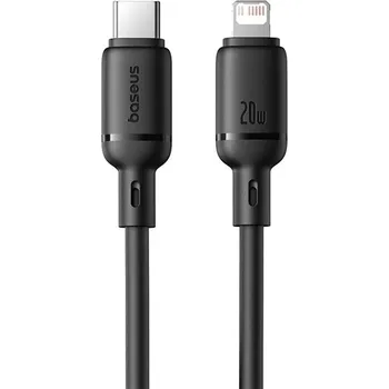Datový kabel NoName Baseus Rychlonabíjecí kabel Silky USB-C/Lightning 1m 20W černý 6932172668730
