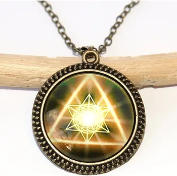Řetízek Řetízek Fashion Jewerly - Amulet Posvátná geometrie, Pyramida, Květ života, Vesmírné vědomí 2534