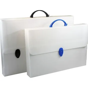 Aktovka s držadlem Donau - A4, plastová, bílá 321.871