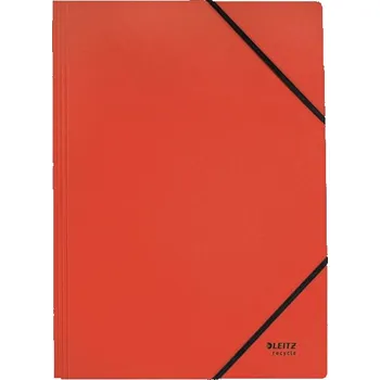 Kartonové desky s gumičkou Leitz RECYCLE-A4, eko., červená, 1ks 321.948