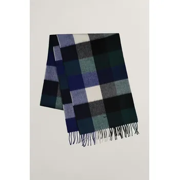 Šála ŠÁLA GANT CHECK MERINO WOOL SCARF PERSIAN BLUE