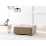 Taburet hnědý polyesterové čalounění modulární k pohovce čtvercový černé nohy podnožka moderní styl obývací pokoj Beliani