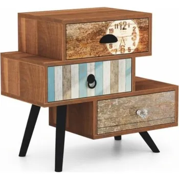 Noční stolek Nábytek PEGAS s.r.o. Noční stolek MEZO KM-1, vícebarevný