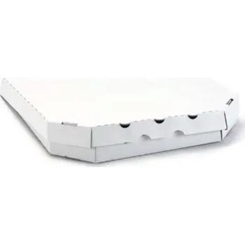 Jednorázové nádobí Pizza krabice bez potisku bílá - 333x333x38 mm Bílá kraft natíraný 50 ks