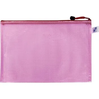 Karton PP Síťovaná zipová obálka Opaline A4, 300 mic, 1ks, růžová 251.850