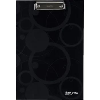 Karton PP Psací podložka s klipem Black&White A4, černá 160.986