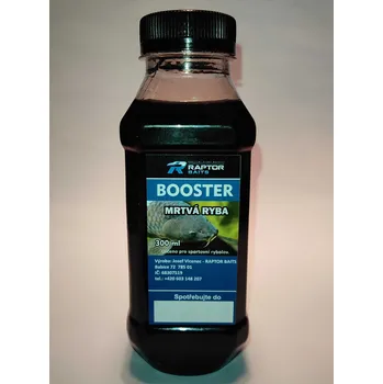 Návnadové aroma Raptor Baits Raptor Booster Mrtvá ryba 300ml