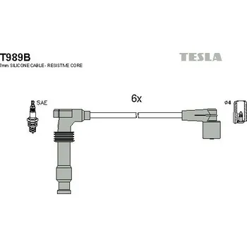 Autoelektrika Sada kabelů pro zapalování TESLA T989B