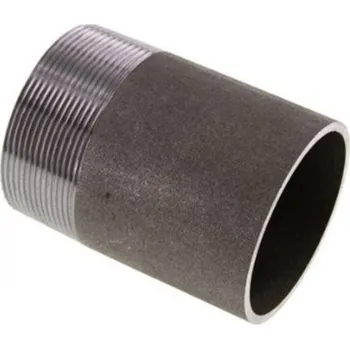 Fitinka Nipl navařovací R2-1/2" 100 mm - vnější průměr 76,1 mm, ST 37, ocel černá