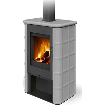 Krbová kamna ROMOTOP SIENA N 02 keramika holubí šeď 51502 - kachlová krbová kamna