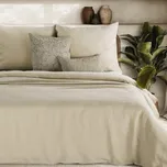 ArtFir Povlečení na dvoulůžko LINEN | krémová 160 x 200 cm