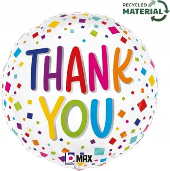 Balónek Fóliový balónek Grabo 18'', R18 Děkuji, barevný