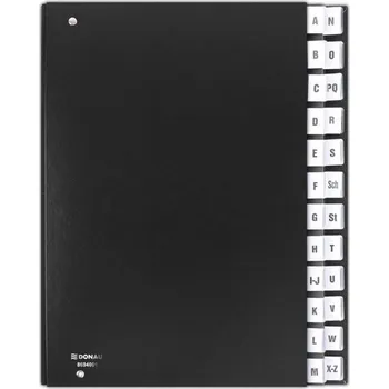 Karton PP Třídicí kniha Donau - A4, A-Z, černá 147.110