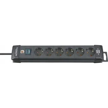 Napájecí kabel Prodlužovací Kabel přívod s lištou Brennenstuhl 3 m, 6 ks, černý