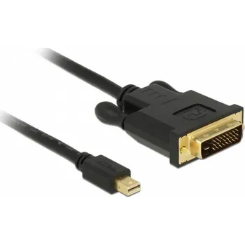 Video kabel Delock Mini-DisplayPort / DVI kabel Mini DisplayPort konektory, DVI-D 24+1pol. Zástrčka 2 m černá 83989 pozlacené kontak