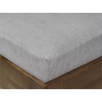 Prostěradlo Froté prostěradlo s napínací gumou - šedé 200x220