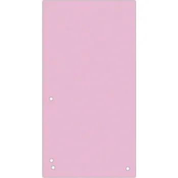 Papírové rozlišovače Donau - 1/3 A4, 235 x 105 mm, světle růžové, 100 ks 145.487