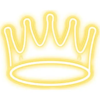 Dekorativní LED neon Koruna teplá bílá
