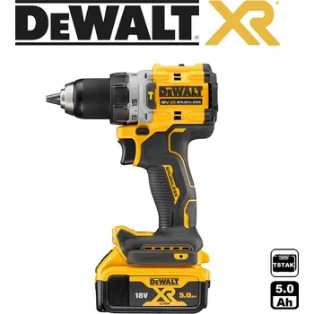 Vrtačka DCD805P2T Aku vrtačka příklepová bezuhlíková 18V 2x 5,0Ah Li-Ion, kufr TStak, DeWALT