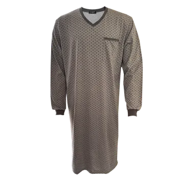 Pánská noční košile Pánské noční košile s dlouhým rukávem - C-Lemon AL4810-V Barva: Šedá, Velikost: L