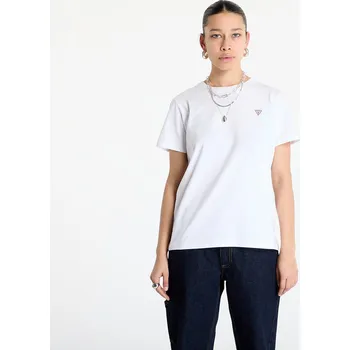 Dámské oblečení Tričko Guess JEANS Classic Mini Triangle Tee Pure White M