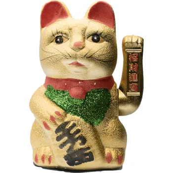 Milujeme Kameny Maneki neko - mávající kočička - soška feng shui - velká - VADA VAD513 503012