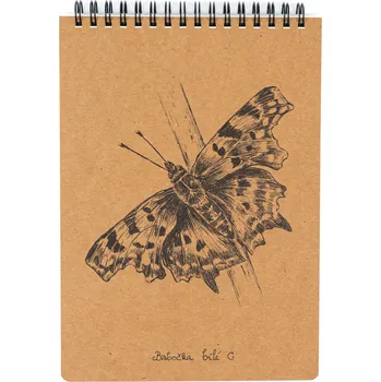 Blok Lesní svět Eko blok z recy papíru M - Babočka bílé C