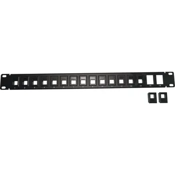 Patch panel XtendLan Patch panel 19", 16 portů, 1U, neosazený, nestíněný PP19-16N