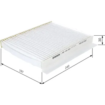 Ventilátor topení a klimatizace Filtr, vzduch v interiéru BOSCH 1 987 432 203