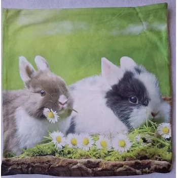 Povlak na dekorativní polštářek Povlak na polštářek zajíčci květ