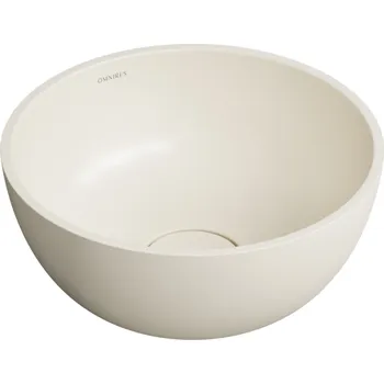 OMNIRES - SHELL M+ umyvadlo na desku, O35 cm, matná bílá písečná SHELL350UNWS