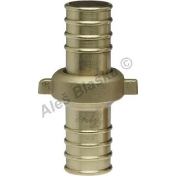 Instalatérský materiál Hadičník spojka mosazná přímá, nástavec na hadici - MOSAZ - 3/4"x1/2" (15x19) A043
